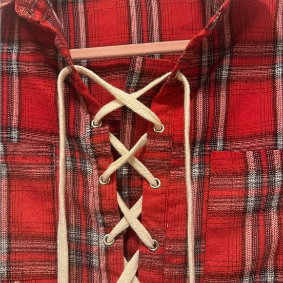 POL Oversized Lace Up Tunic - Picture 3 of 7